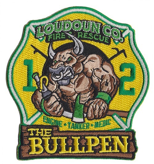 Loudoun, VA Fire Rescue 12 The Bullpen Fire Patch NEW .