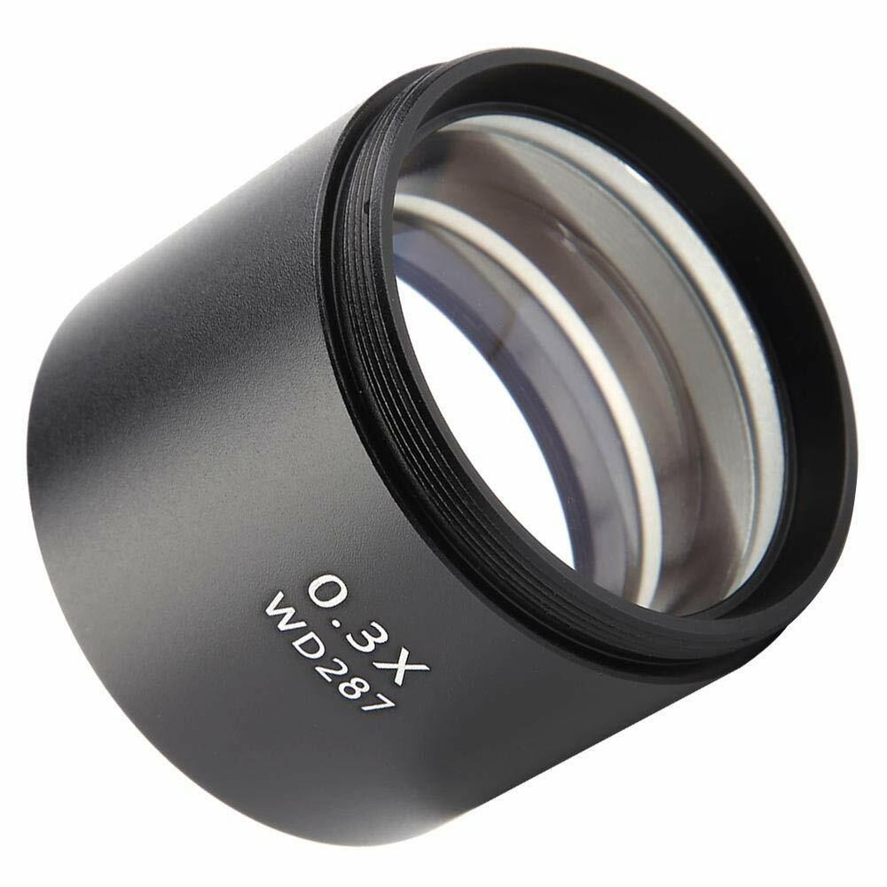 Stereo Microscope 0.3X Auxiliary Objective Barlow Lens 1-7/8" Thread WD287