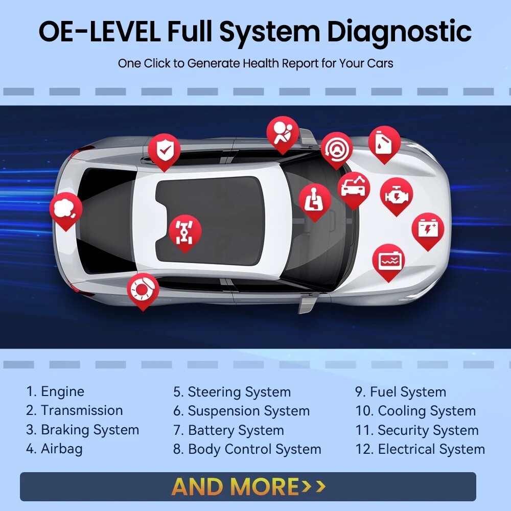 MUCAR DriverScan Bluetooth OBD2 Car Diagnostic Scanner Full System Active Test