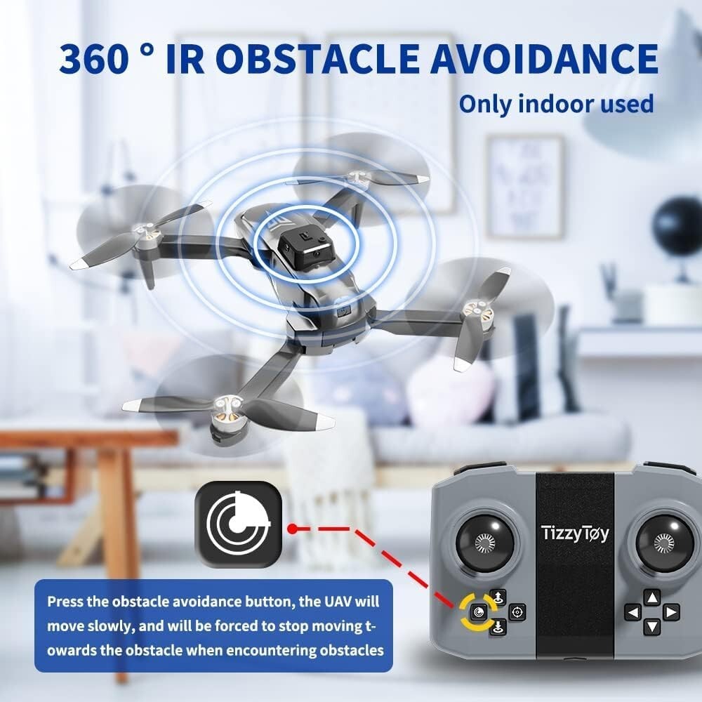 ... Brushless Motor Drone with Camera-4K FPV Foldable Drone with Carrying Case