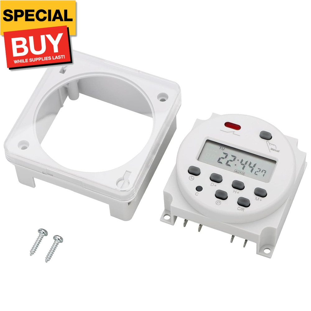 Timer Switch, CN101A, AC 220-240V 16Amp, Digital LCD Power Programmable Timer Ti