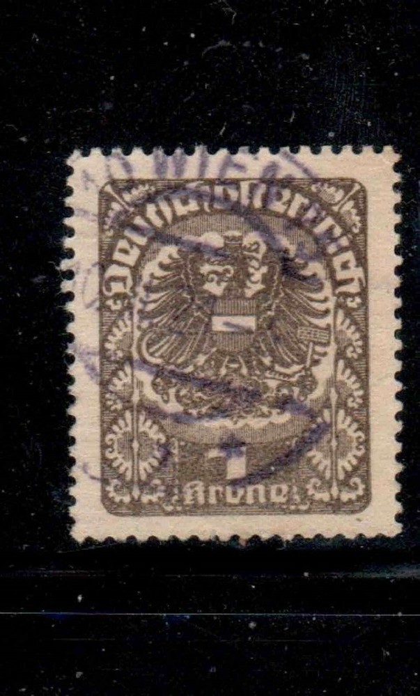 AUSTRIA #239 1920 1k ARMS F-VF USED