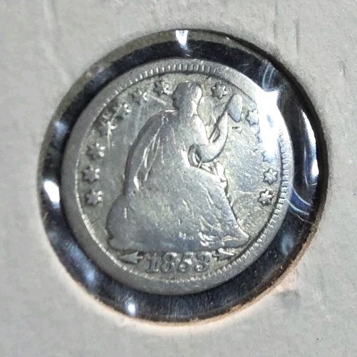 1853 Half Dime with Arrows