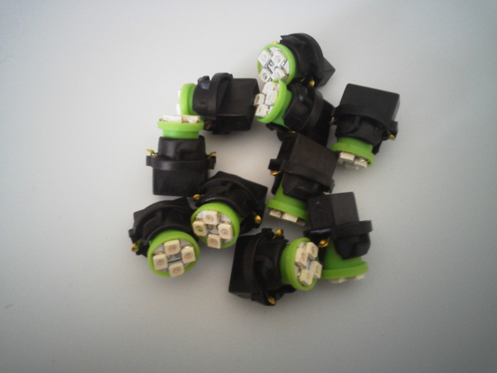 Fits Jeep 10 Green 4 LED Dashboard Instrument Panel Indicator Light Bulb Socket