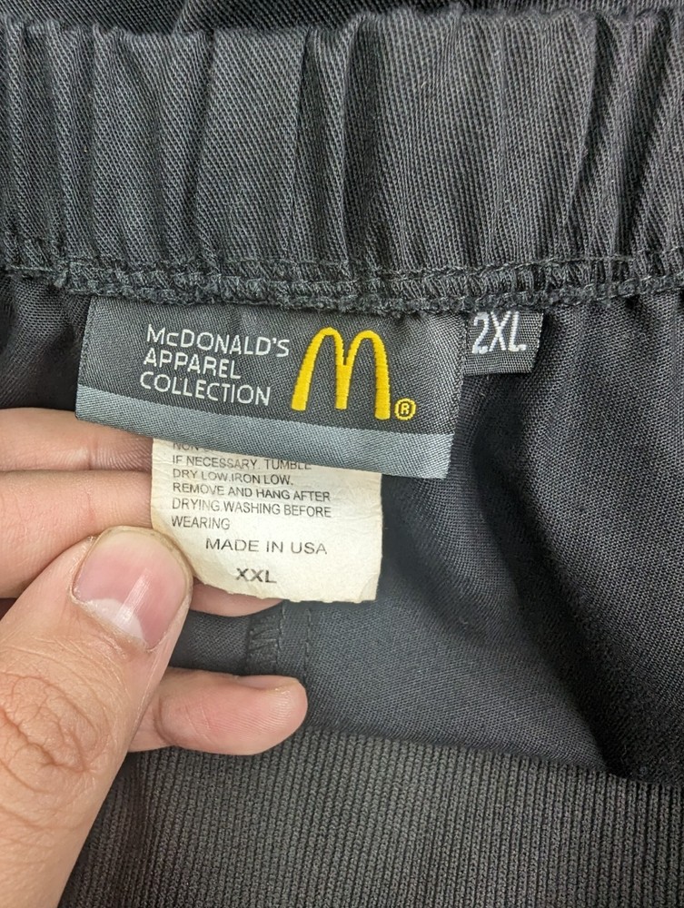 McDonalds Maternity Employee Uniform Work Pants Size 2XL Regular Black