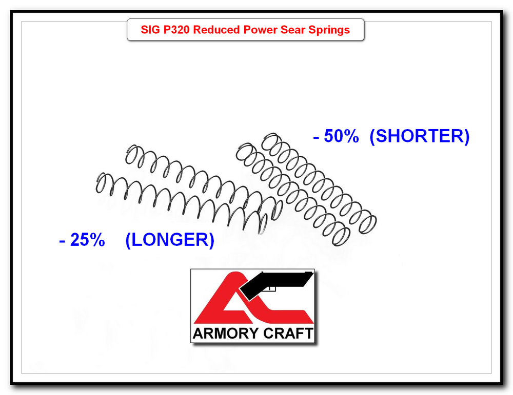 Sig Sauer P320 Action / Trigger Pull Reduction Spring Tuning Kit by Armory Craft