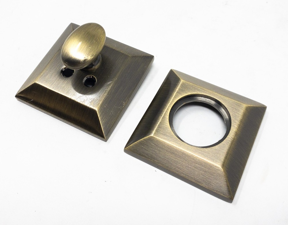 Baldwin Square Solid Brass Single Cylinder Keyed Entry Deadbolt Brass & Black