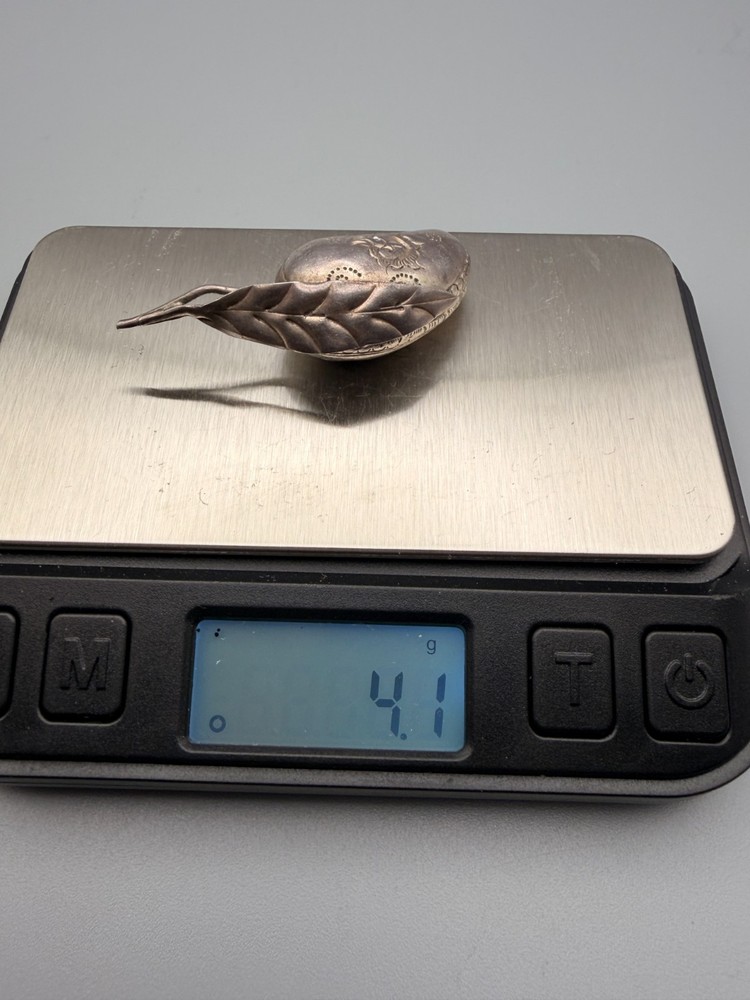 Vintage Very Unusual Sterling Silver Pill Box