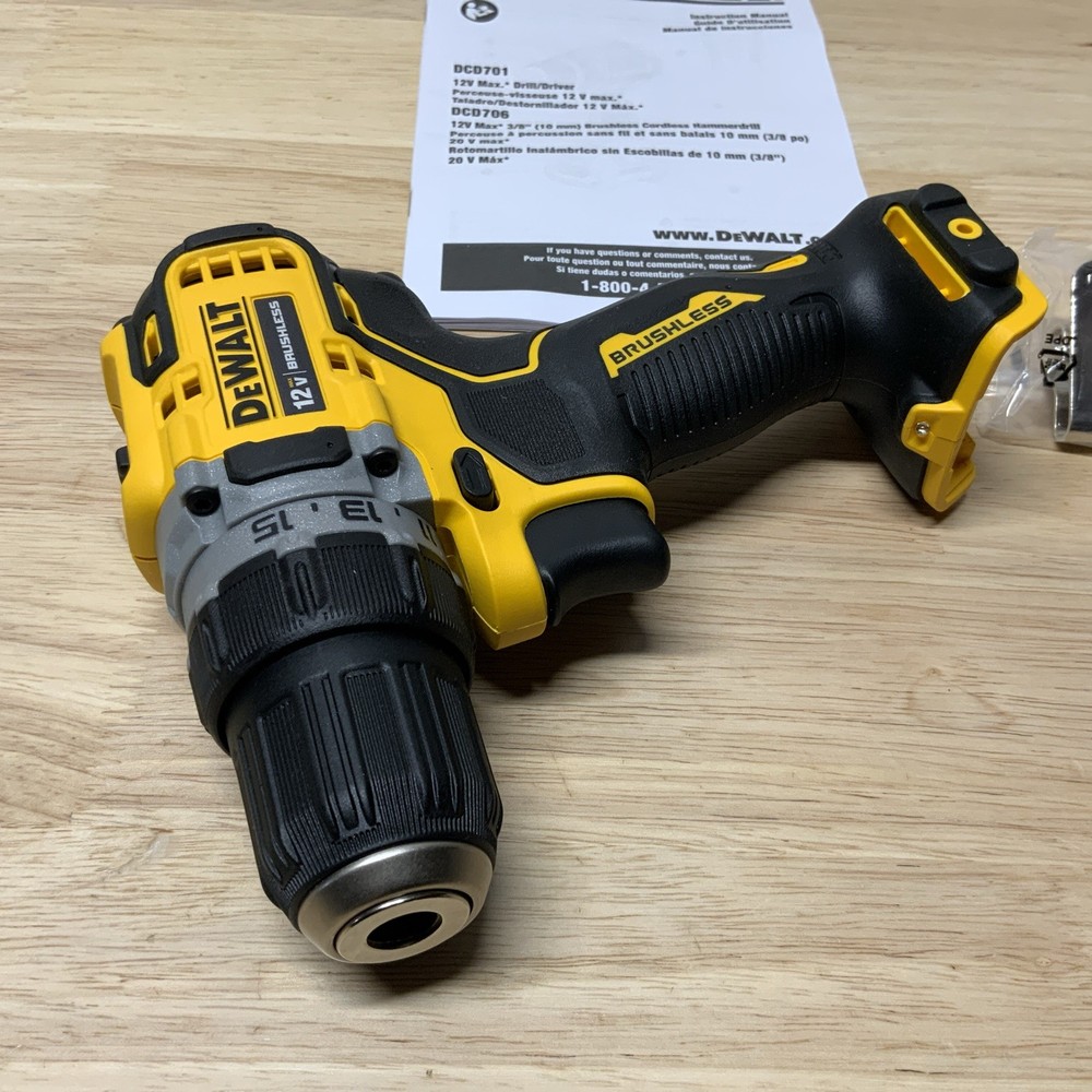 Dewalt XTREME 12v MAX Drill Driver DCD701 NEW FROM KIT