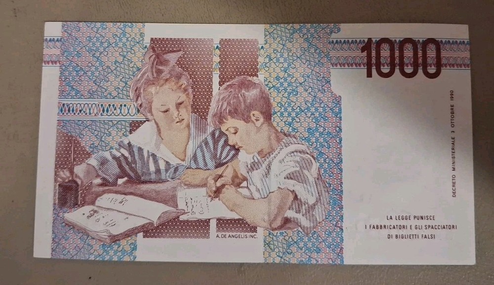 1990 Italy 1000 Lire Note