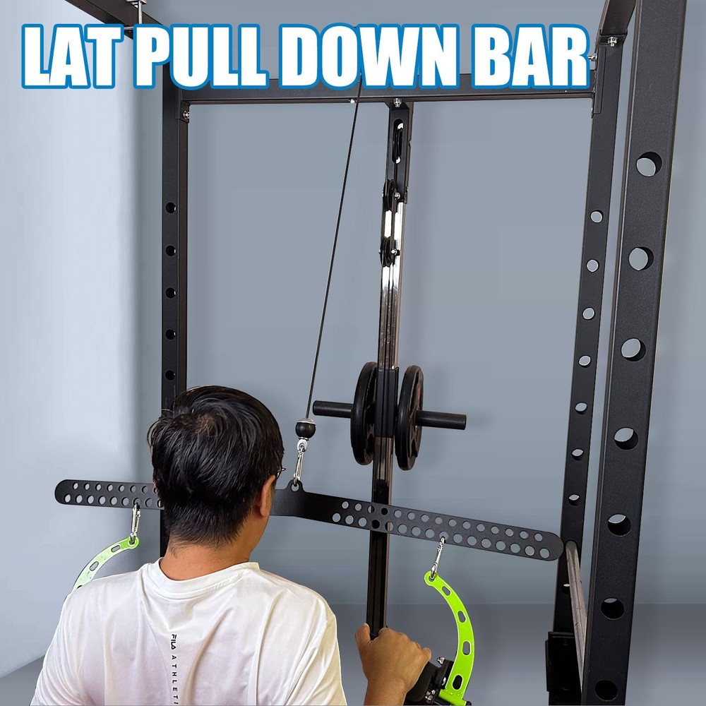 Multi-Grip Lat Pull Down Bar for Home Gym Fitness, Spreader Plate Lat Pulldow...