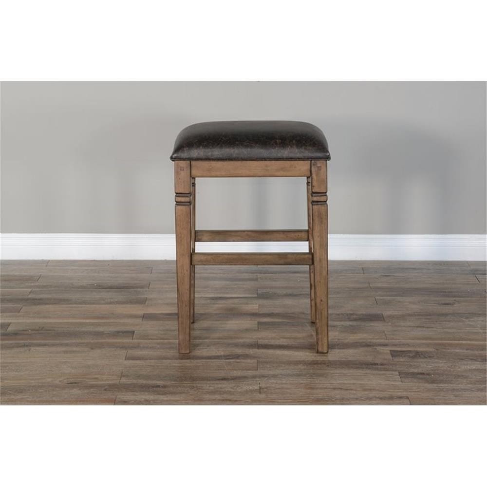 Home Square 4-Piece Set with Bar Unit & Hutch & 2 Backless Stools