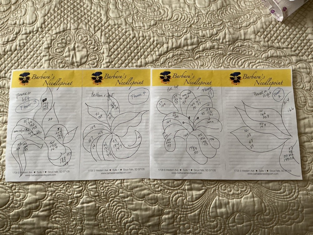 SPRING FLORAL HANDPAINTED BY Cindy & Beth CANVAS-STITCH GUIDE