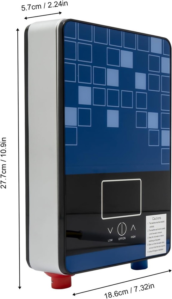 Electric Water Heater Tankless, 4500W 110V Instant Shower Heater with LED Screen