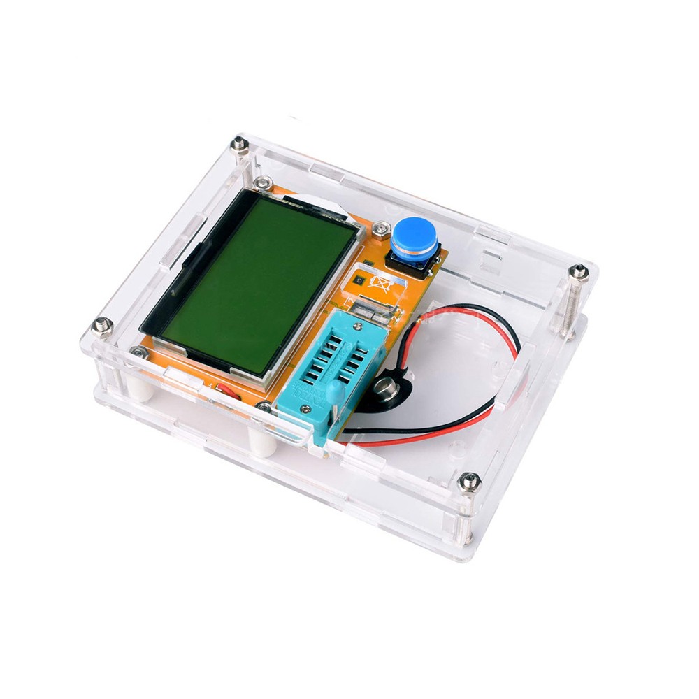 LCR-T4 Mega328 Backlit Component Tester ESR Meter Kit LCD Display With Case DIY