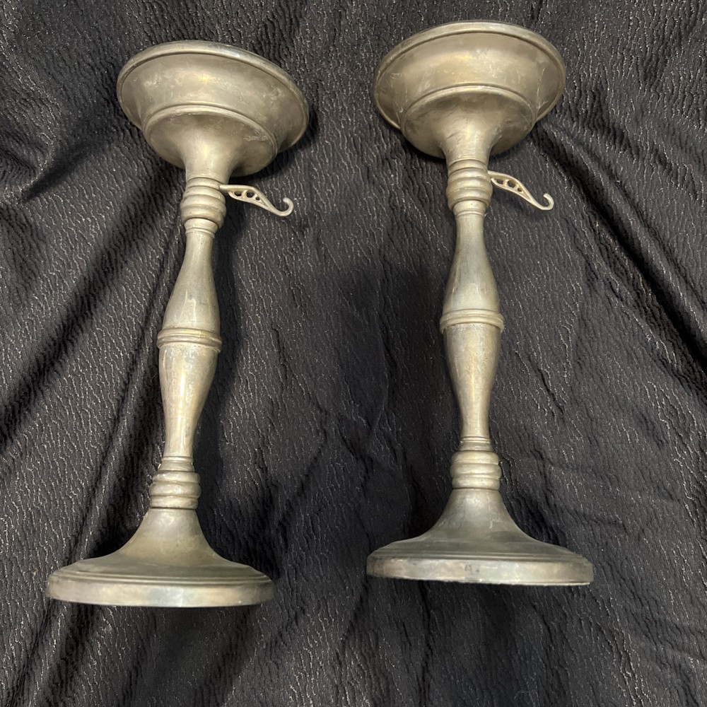 Silver Plated 2 Godinger Candle Holders 9.75"