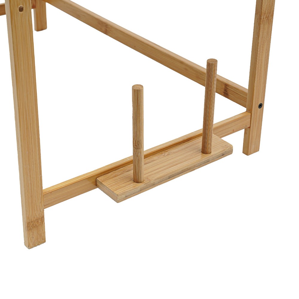 2-tier Bamboo Kitchen Rack, Microwave Oven Stand, Storage Shelf Organizer Rack