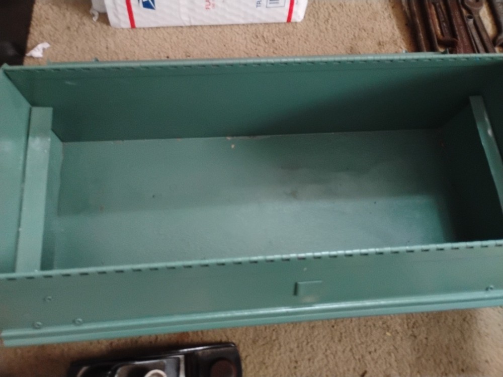 1950s Craftsman Hip Roof Toolbox With 3 Hand Tools