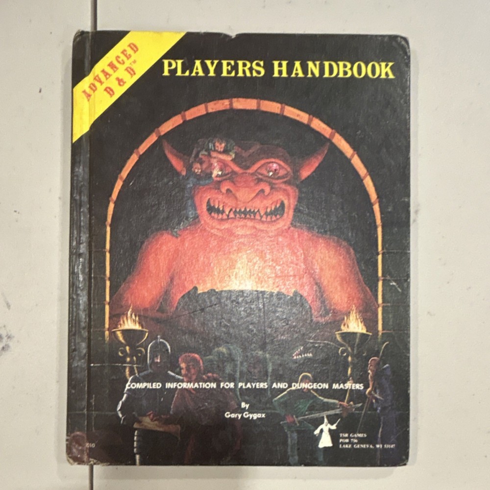 TSR Advanced Dungeons & Dragons Players Handbook 1978 - Reference Sheets removed