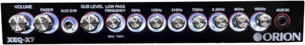 7-Band Graphic Equalizer with Front 3.5mm AUX Input – Half-DIN Car Audio EQ w...