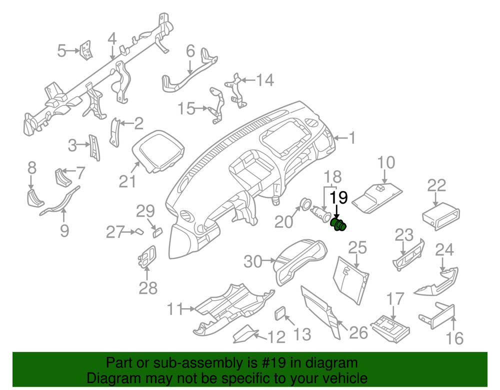 Genuine Nissan Cigarette Lighter Element 25335-9B910