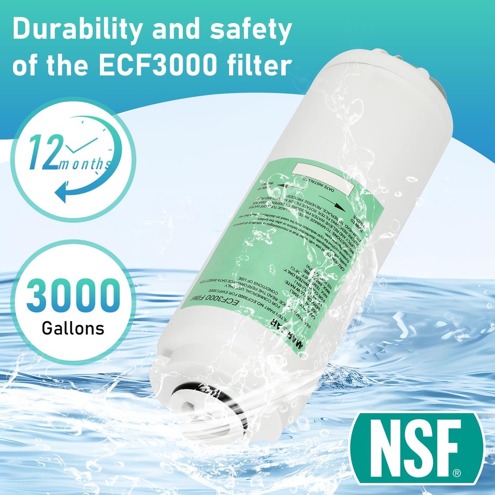 ECF3000 Filters Compatible with Elkay ezH2O WaterSentry Plus Replacement High...