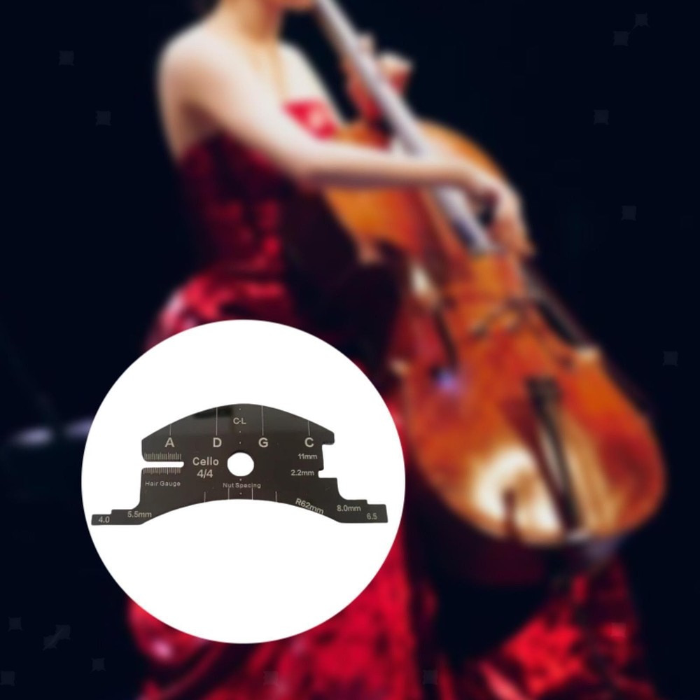 4/4 Cello Bridge Repair Template Reference Tool Acrylic Compact Musical