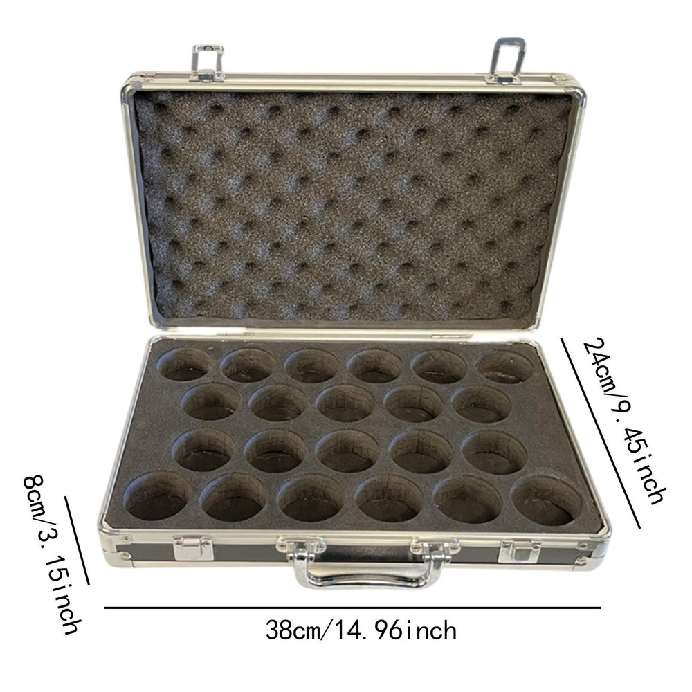 Billiard Balls Storage Box with Interior Padded Container Practical Accessory