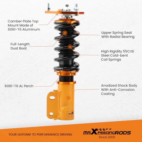 Coilovers for Corolla E90 1987-1992, E100 1991–1998, E110 Corolla 1987-2002