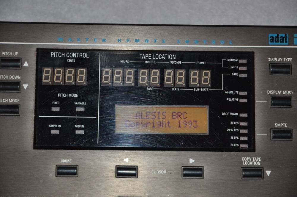 Alesis ADAT BRC Master Remote Control Panel / Powers Up