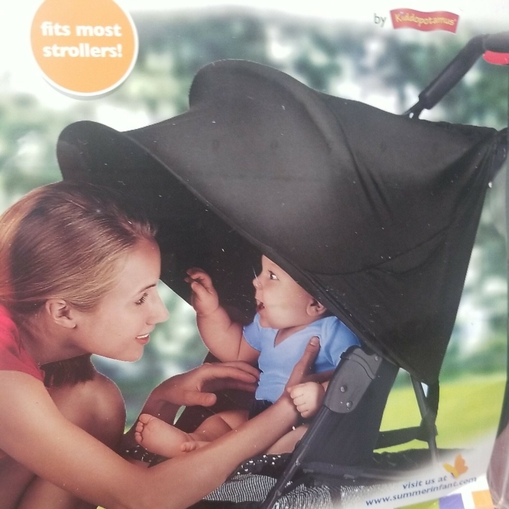 Summer Infant Rayshade  UV Protective Stroller Shade Cover, Black Sunlight
