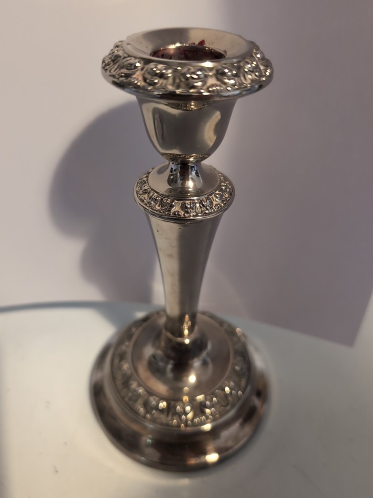 Pair Of IANTHE SILVER PLATE CANDLESTICK 7.25"
