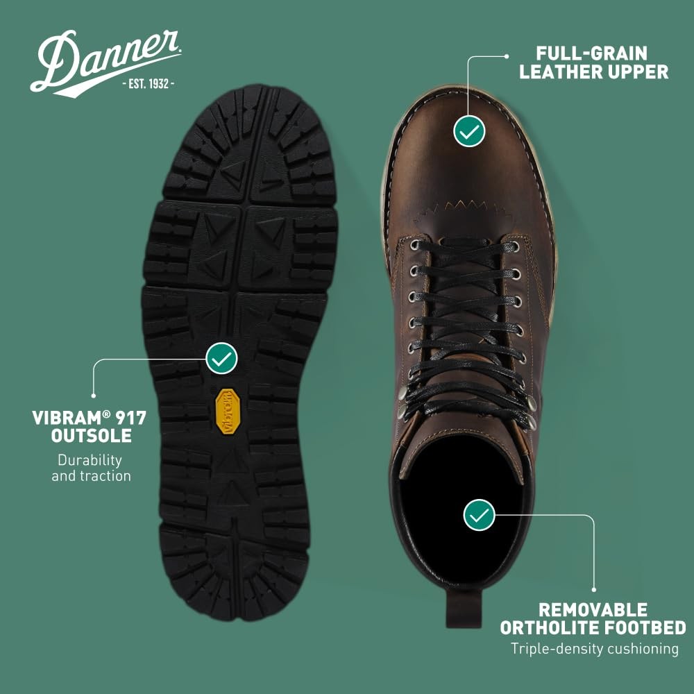 Danner Mens Logger917 Boots | Chocolate Chip | Authentic New