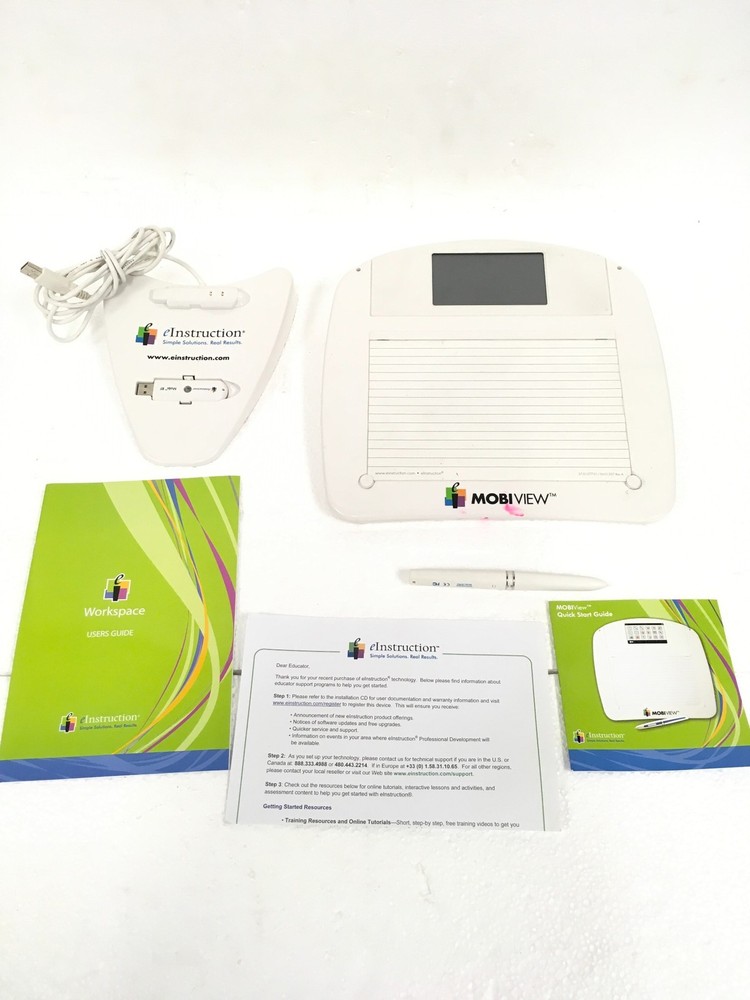 EInstruction MobiView MWB600 Interactive Tablet Charge Dock, Stylus, Dongle