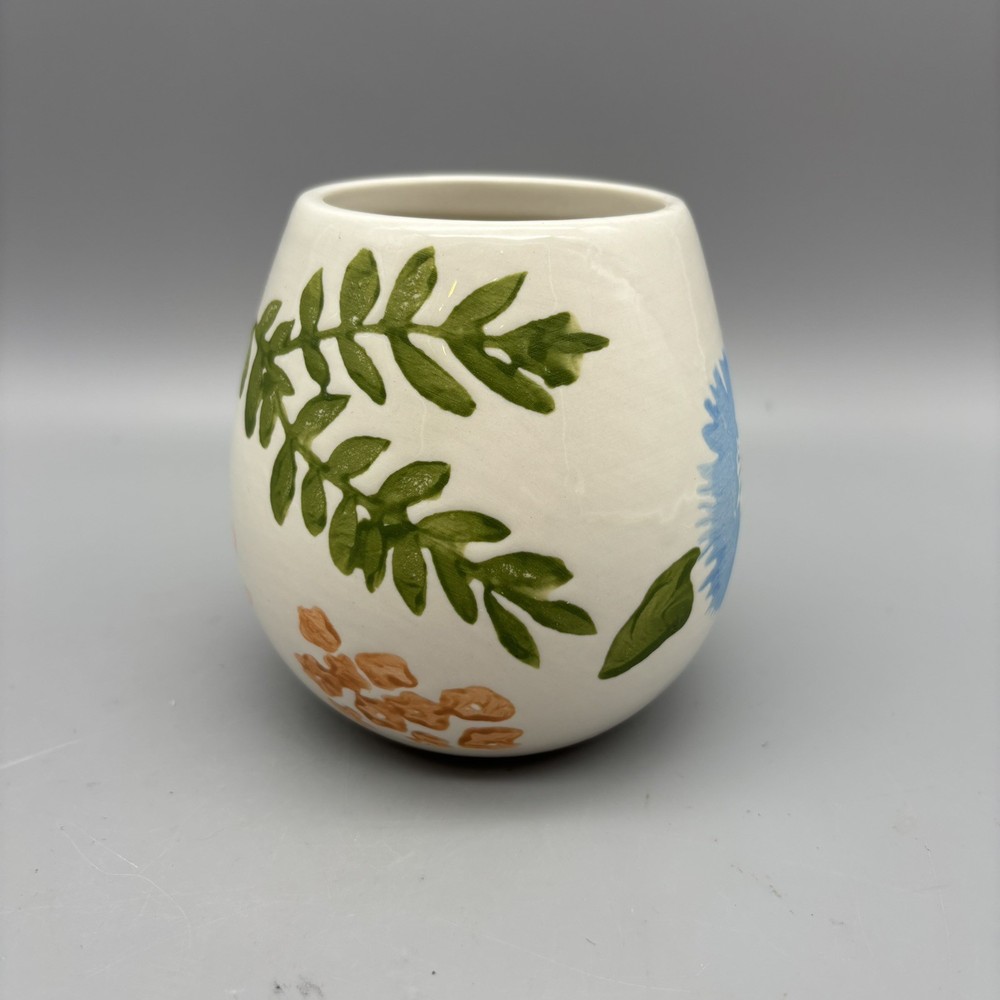 Opalhouse Floral Botanical Ceramic 4” Planter With Plug