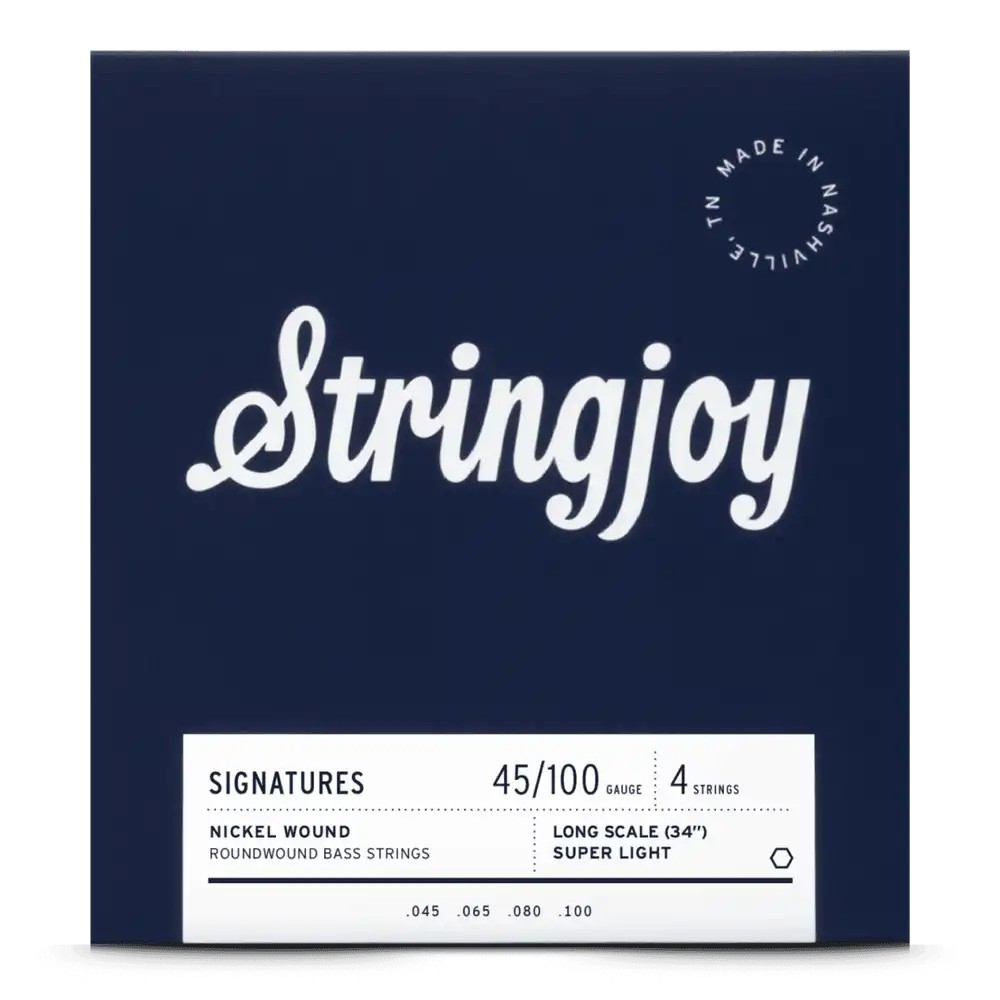 Stringjoy Long Scale Super Light Nickel Wound Bass Strings - 45-100
