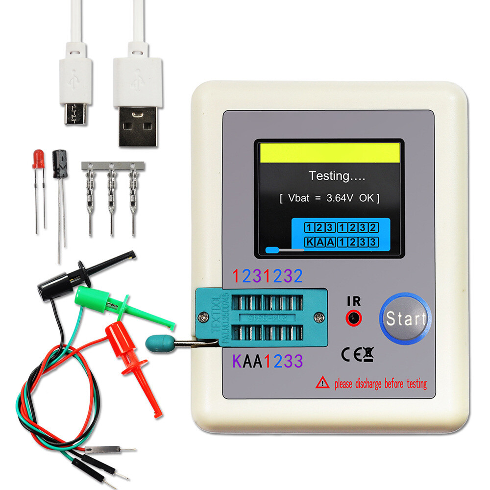 Transistor Tester LCR ESR NPN MOSFET LCR-TC1 Diode Triode Capacitance Meter