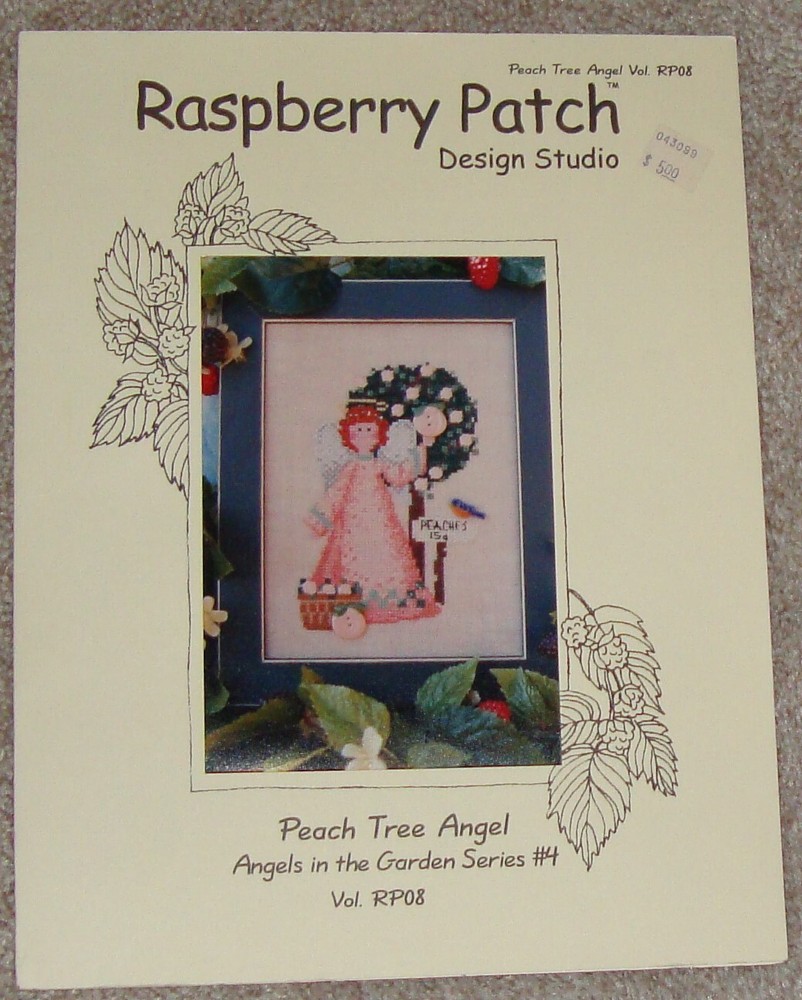 Raspberry Patch 'Peach Tree Angel' Counted Cross Stitch Pattern - New