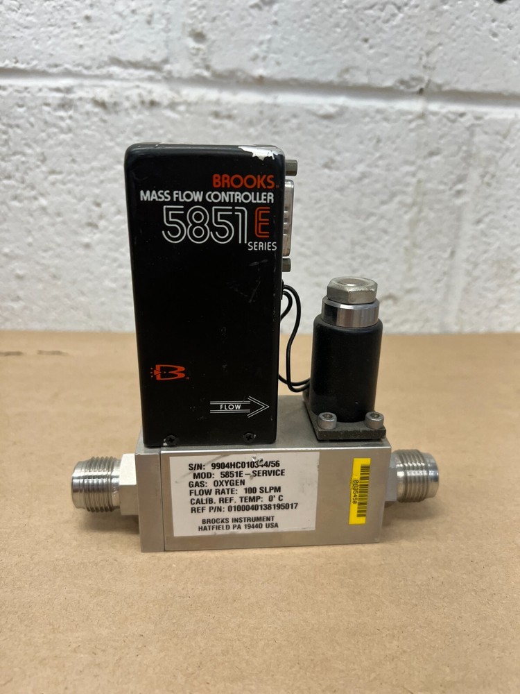 Brooks 5851E Mass Flow Controller, 100 SLPM, Oxygen, MOD: 5851E - SERVICE