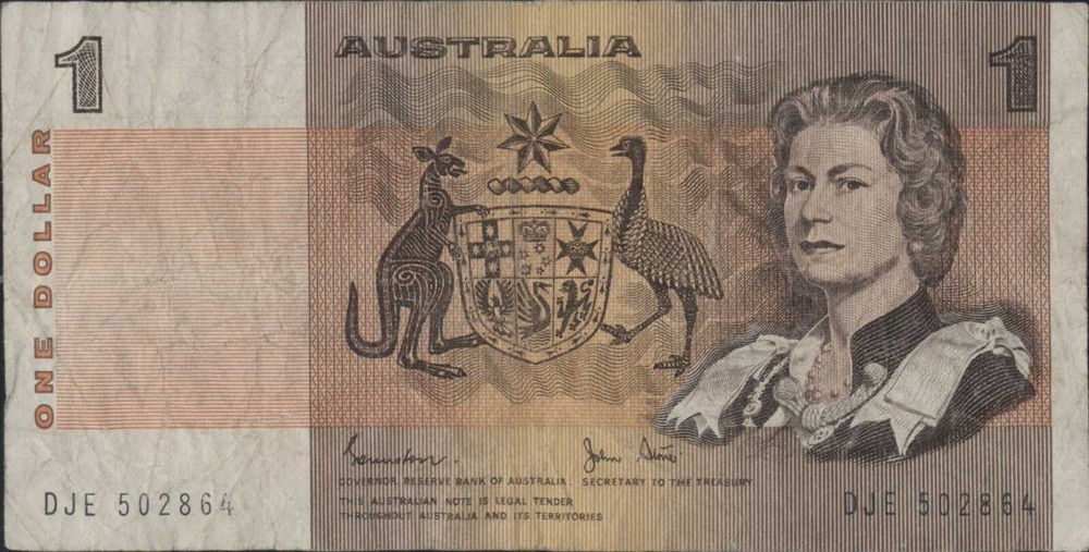(N84-7) 1978 AU $1 bank note (G)