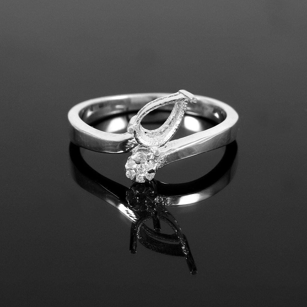 Semi Mount Ring stone Setting Size 7X5 MM Pear Shape Free Shipping