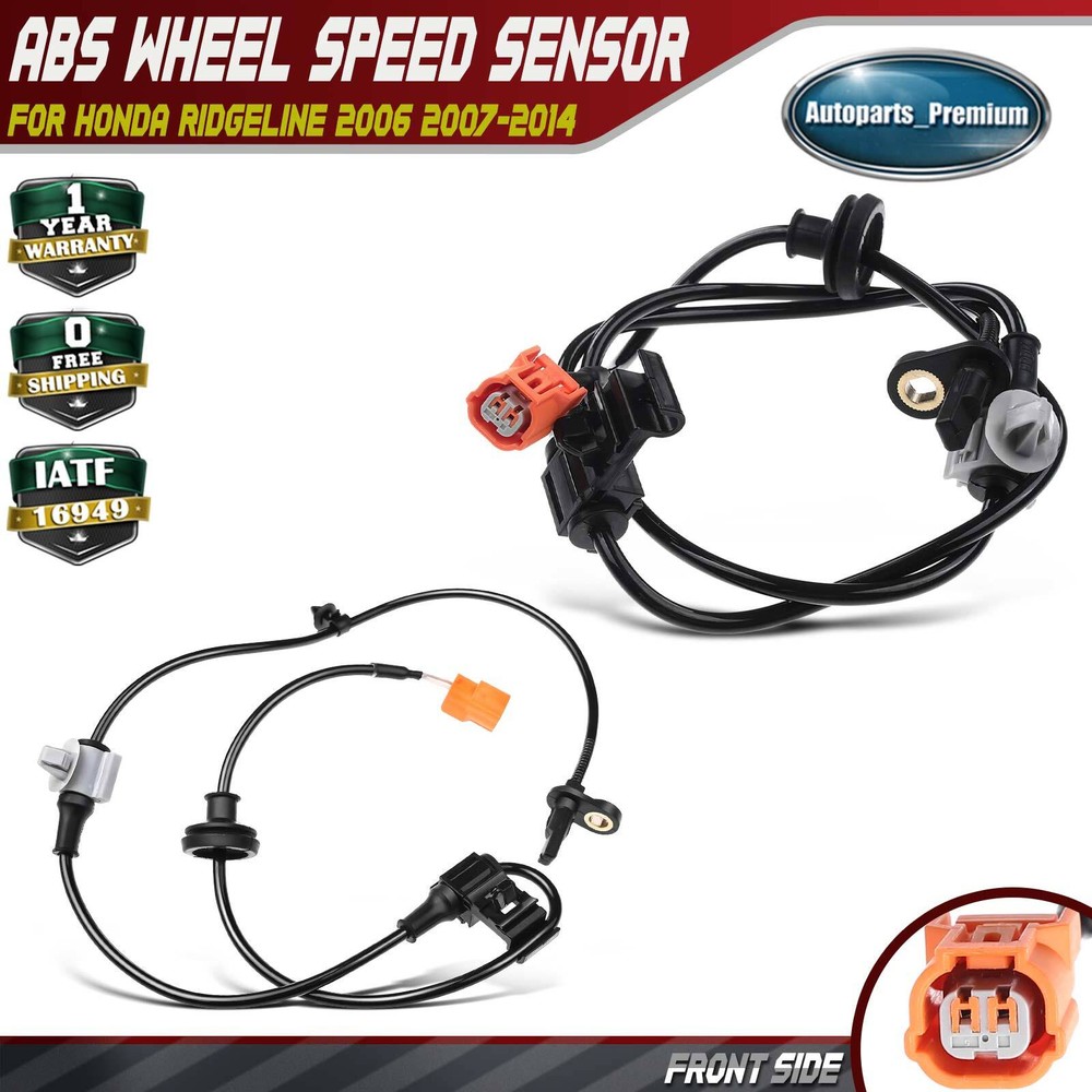 2pcs Front LH & RH ABS Wheel Speed Sensor for Honda Ridgeline 2006-2014 Crew Cab