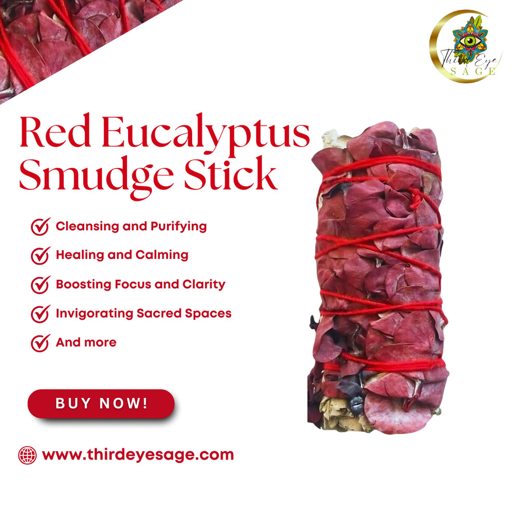 Red Eucalyptus & White Sage 4" Bundled Smudge Sticks - Cleansing