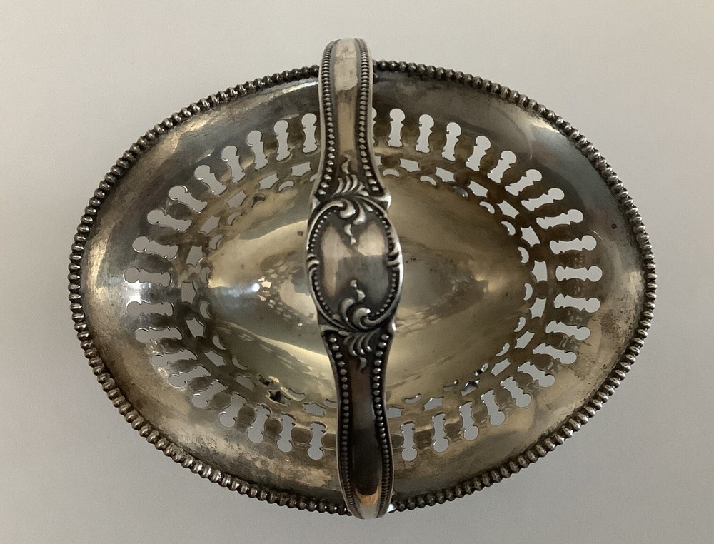 Vintage Solid Sterling Silver 925 Used Small Basket 55d