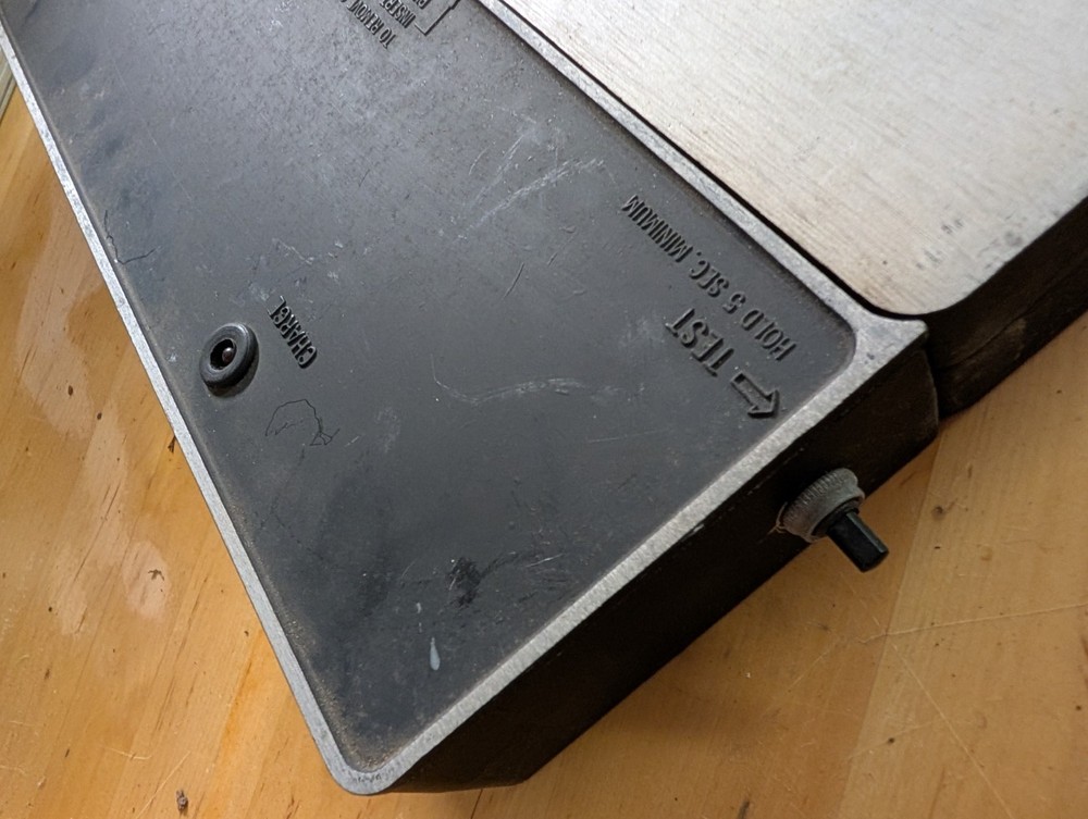 Vintage EXIT Sign Cast Aluminum Light Single Sided - Untested