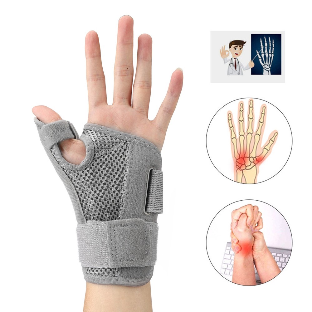 Thumb Stabilizer Brace Left Right Hand Fixed Dual Support Wrist Guard Adjust CHU