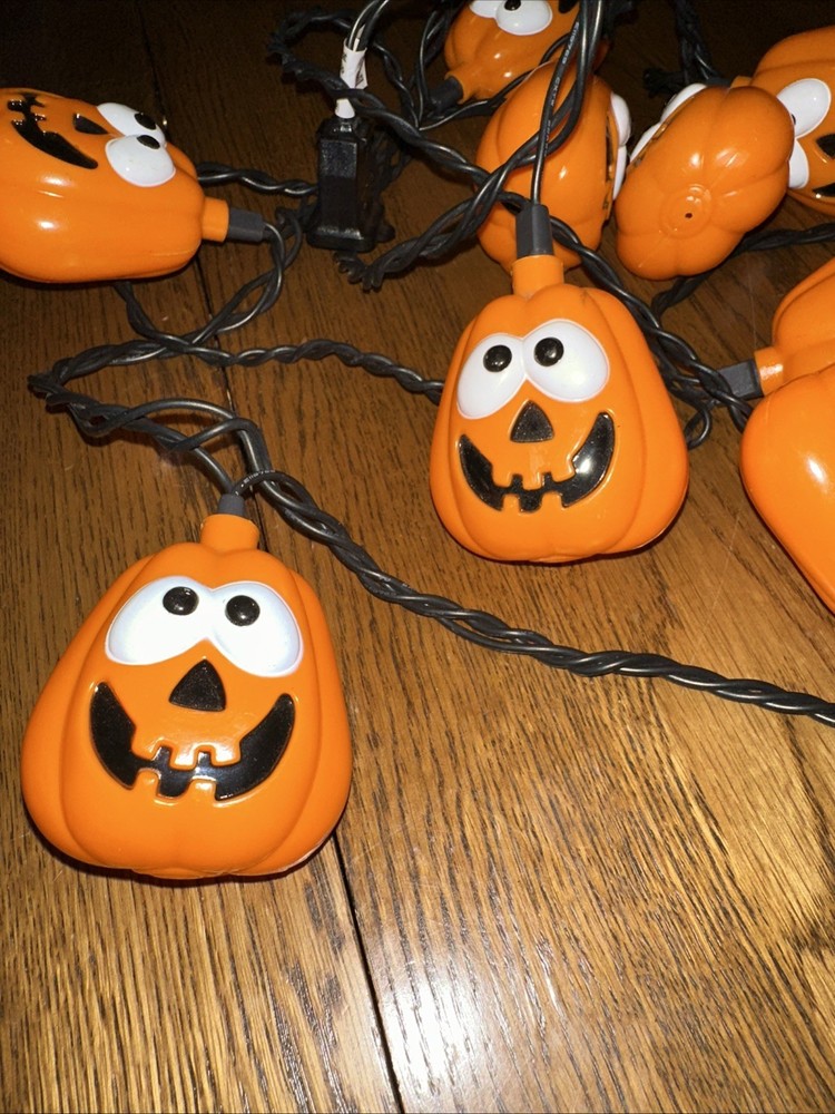 Blow Mold Jack-O-Lantern / Pumpkin Halloween String Lights Tested