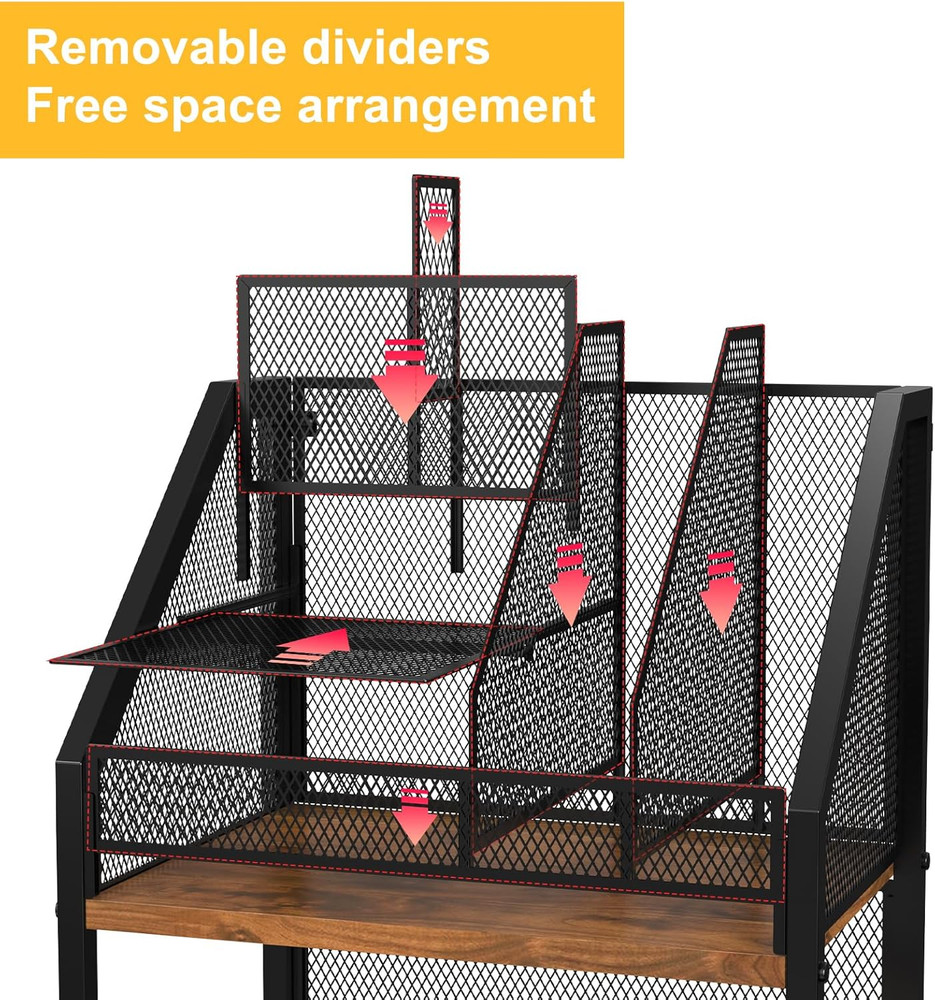 Rolling File Cart with 2 Storage Drawers Multipurpose under Desk File Organizer