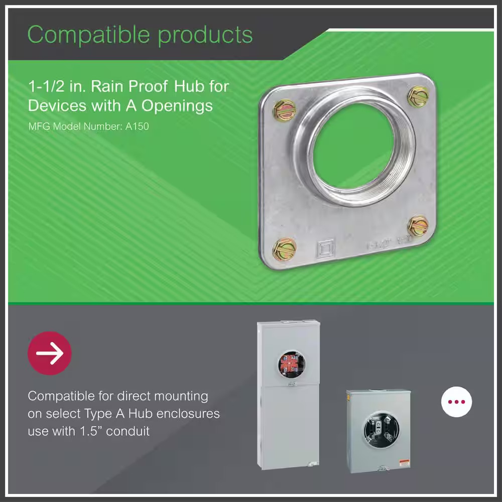 1-1/2 In. Rain Proof Hub for Devices with a Openings