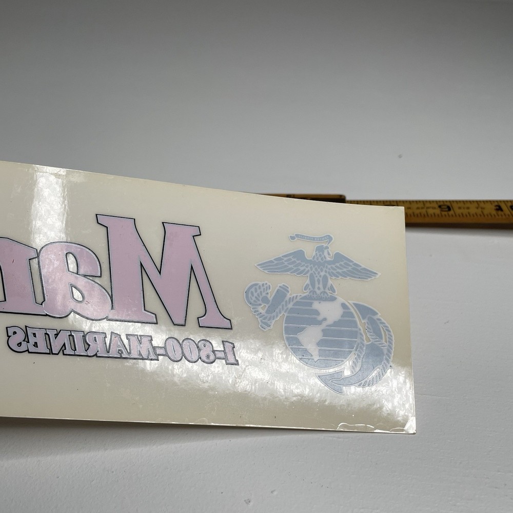 Vintage Marines Window Decal 8x3"
